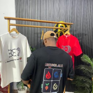 Alternative view of TOUPHY T-Shirts +Shorts 100% Cotton Men's Short Sleeve Set-White